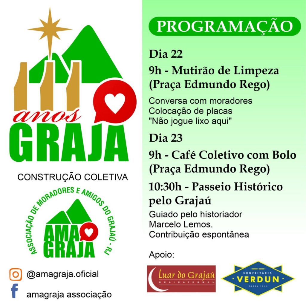 Programação aniversário do Grajaú