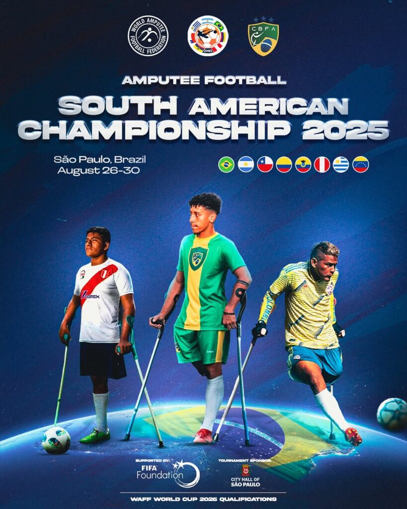 Divulgação da WAFF para a Copa Sul-Americana de Futebol para Amputados