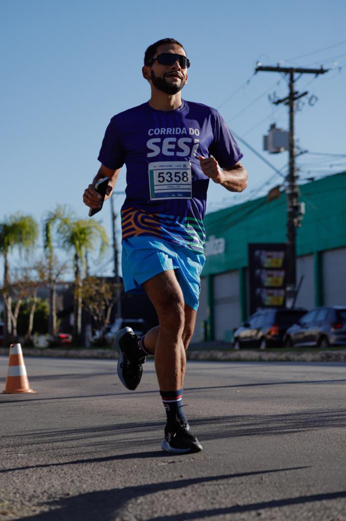 Imagem de Phillyp em uma competição de corrida.