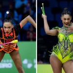 geovanna santos e barbara domingos no mundial de ginastica ritmica