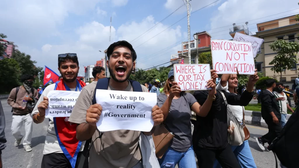 Protestos no Nepal