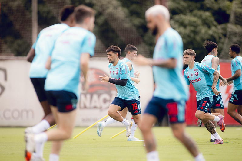 Flamengo na última preparação antes de encarar o Botafogo. Foto: Adriano Fontes/Flamengo
