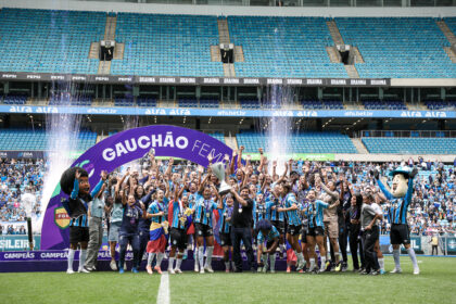 Ao todo, Grêmio tem seis títulos na história do Gauchão Feminino | Foto: Angelo Pieretti/Grêmio FBPA