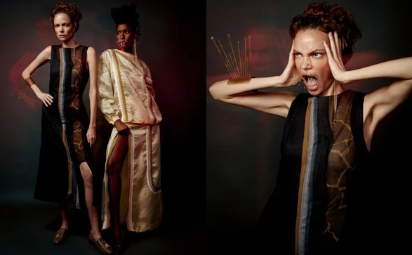 Detalhe de peça artesanal em crochê e bordado da coleção Ânima, criada pela marca Thear, inspirada no Cerrado brasileiro.