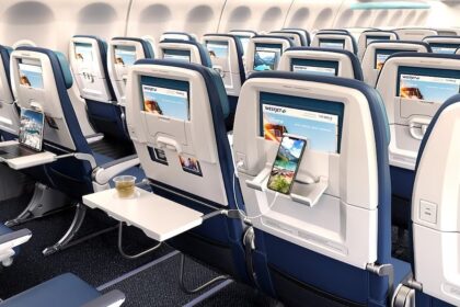 Companhia aérea canadense WestJet vai eliminar a função de reclinar assentos na classe econômica e cobrar valor extra pelo conforto foto: WestJet