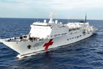 Navio hospital chinês Ark Silk Road Reprodução: ASCOM Pier Mauá