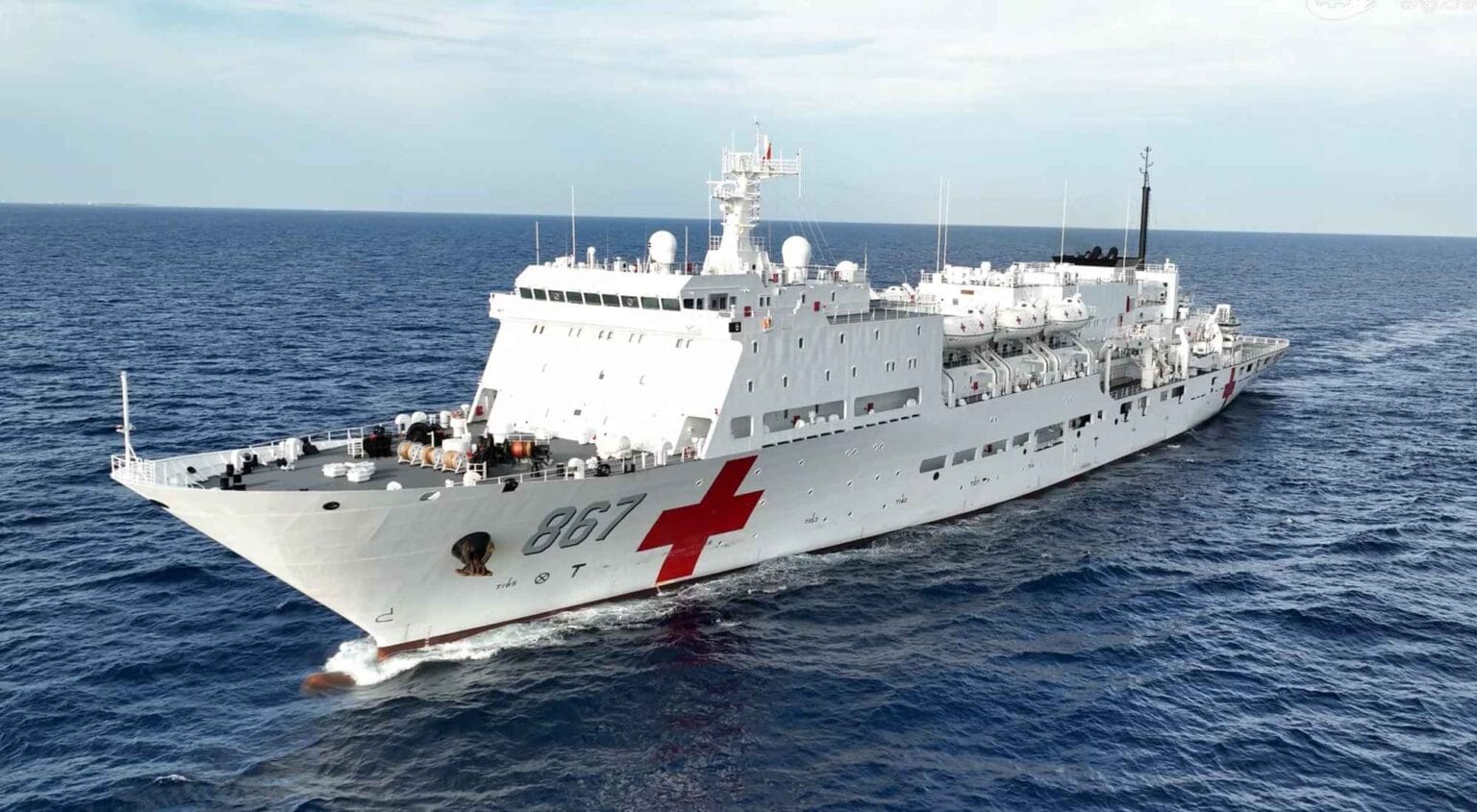 Navio hospital chinês Ark Silk Road Reprodução: ASCOM Pier Mauá